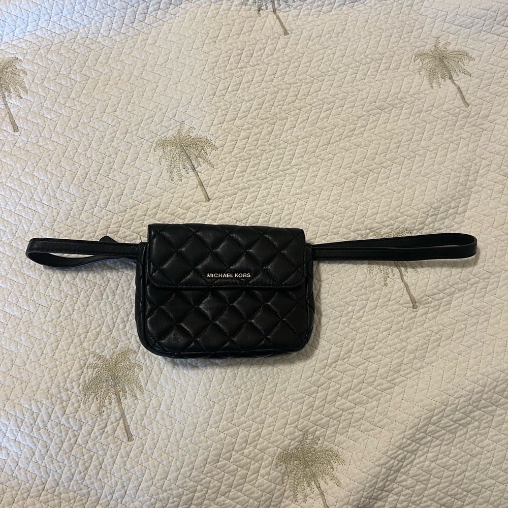 Michael Kors Black Quilted belt Bag